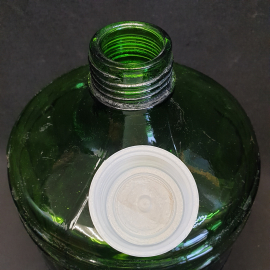 Бутыль из зелёного стекла с пластиковой завинчивающейся крышкой, 10 л. Картинка 4